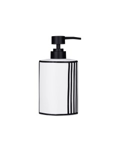 Дозатор для жидкого мыла Grafica 5х8 5х17 2 см цвет белый черный Moroshka
