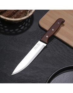 Нож кухонный Классик лезвие 16 см деревянная рукоять Libra plast