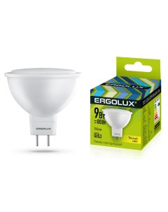 Лампа светодиодная LED JCDR 9W GU5 3 3K Ergolux