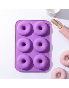 Форма для выпечки Donut 6 ячеек 26 х 18 см Вселенная порядка