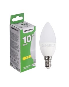 Лампа светодиодная GENERICA C35 10 Вт свеча 3000 К E14 230 В LL C35 10 230 30 E14 G Iek