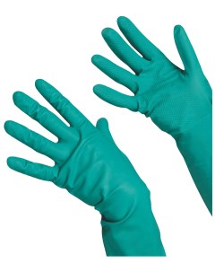 Перчатки хозяйственные нитриловые универсальные антиаллергенные зеленые р M Vileda