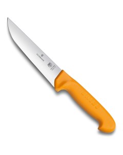 Нож разделочный лезвие 18 см жёлтый Victorinox