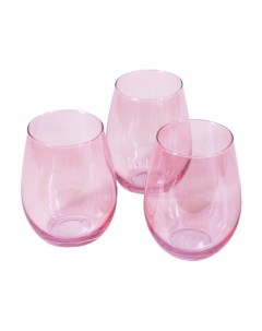 Набор стаканов РОССЭ стекло розовый 570 мл 6 шт Koopman international