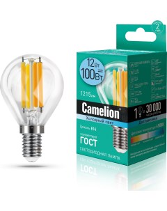Лампа LED12 G45 FL 845 E14 Camelion