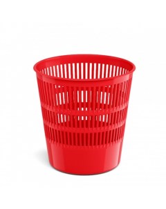 Корзина для бумаг и мусора Classic 12 литров пластик сетчатая красная Erich krause