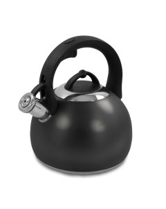 Чайник металлический со свистком MT 3091 для плиты черный матовый Марта