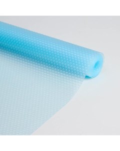 Коврик противоскользящий Круги 30x150 см цвет прозрачный голубой Доляна