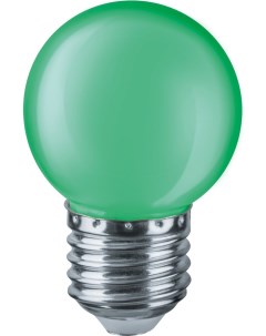 Лампа светодиодная 71 828 шар 1 Вт E27 зеленый свет упаковка 10 шт Navigator
