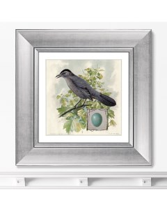 Репродукция картины в раме Птицы винтажная почтовая открытка 4 1918г 35 5х35 5см Картины в квартиру
