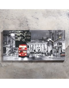 Часы картина настенные серия Город Лондон 40 х 76 см Сюжет