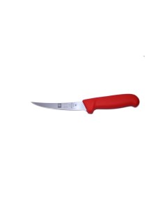 Нож обвалочный 130 260 мм изогнутый полугибкое лезвие красный SAFE 1 шт Icel