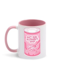 Кружка Hot girl alphabet soup Pink Розовый 330 мл Каждому своё