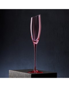 Бокал для шампанского Иллюзия 180 мл 5 5x27 5 см цвет розовый Magistro