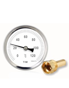 Термометр биметаллический с погружной гильзой Tim