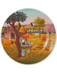 Тарелка настенная 19 см декор Сельские мотивы Весна Thun