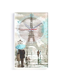 Часы картина настенные серия Интерьер Париж плавный ход 57 х 35 х 4 см Timebox