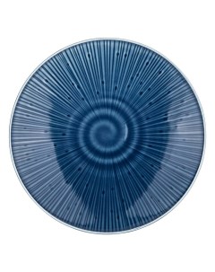 Тарелка закусочная mirage 22 см синяя 2 штуки Bronco