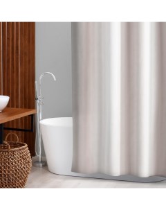 Штора для ванной комнаты Элегант с люверсами и металлическими кольцами 180 180 см PEVA Nobrand
