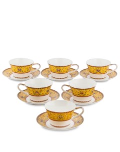 Чайный набор на 6 персон Арабески Arabesca Yellow Pavone