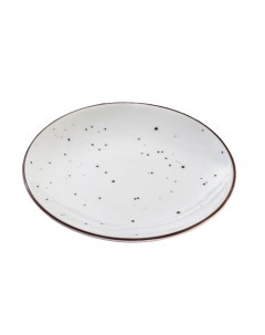Тарелка плоская DOTS white d 16 5 см Porvasal