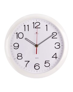 Часы круглые 29 см корпус белый Классика 21 век