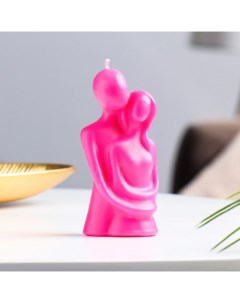 Свеча фигурная Влюбленные 12 см розовая Богатство аромата