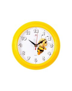Часы Настенные Круг 21 Век Пчелка Корпус Желтый 21см Рубин