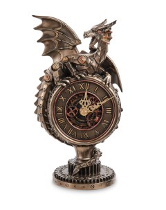 Настольные часы Китайский дракон стимпанк Veronese