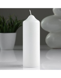 Свеча классическая 5х15 см белая Aroma home
