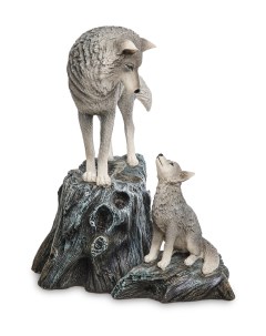 Статуэтка Волчица и молодой волк Veronese