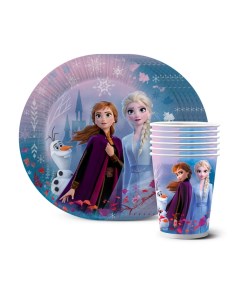 Набор одноразовой посуды ND Play Frozen Эльза и Анна 6 персон Холодное сердце