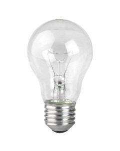 Лампа накаливания E27 75 Вт 2700 К груша прозрачная Era