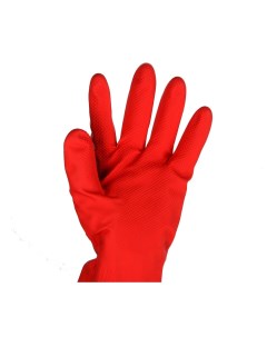 Перчатки хозяйственные латексные с утеплителем размер L красные Доляна