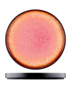 Тарелка круглая Агат 250х250мм фарфор красный Kunstwerk