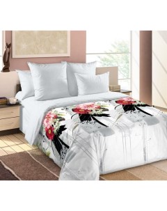 Комплект постельного белья Майко 1 1 5 спальный перкаль серый Текс-дизайн