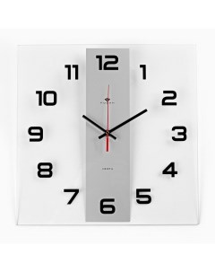 Часы Часы настенные серия Интерьер Полоса плавный ход 35 х 35 см Рубин