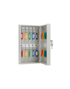Ящик шкафчик ключница металлическая настенная KEY 20 на 20 ключей 300x185x59 мм Aiko