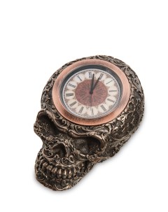 Настольные часы Страшный череп стимпанк Veronese