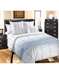Комплект постельного белья Кристиан 1 2 спальный перкаль серый Текс-дизайн
