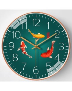 Часы настенные Интерьер Рыбки плавный ход d 30 см АА Nobrand