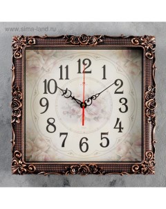 Часы настенные Классика Барака черная бронза 38х38 см Рубин