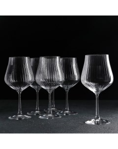 Набор бокалов для вина Тулипа 600 мл 6 шт Crystal bohemia