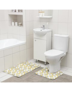 Набор ковриков для ванной и туалета Роиз 2 шт 50x80 см 40x50 см Savanna