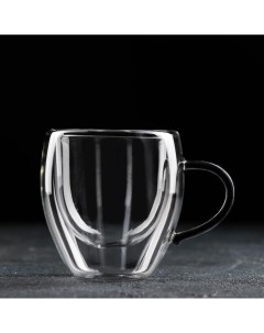 Чашка с двойными стенками Адель 200 мл цвет чёрный Nobrand
