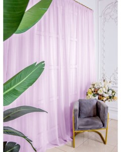 Тюль Вуаль высота 220 см х ширина 400 см розовый Nikki home collection