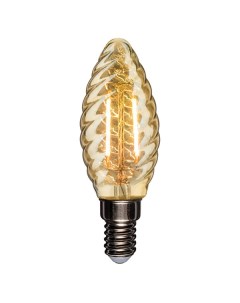 Лампа филаментная Витая свеча LCW35 9 5 Вт 950 Лм 2400K E14 золот колба 604 120 Rexant