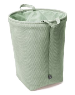 Вельветовая корзина для белья 36х45 см зелёный Denastia