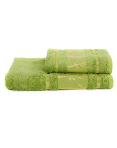 Набор полотенец Арт Дизайн махра Зеленый Набор из 2 штук размер Артпостель