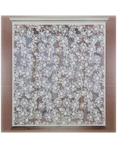 Тюль кухонная со шторной лентой 145х160 см цвет белый 100 полиэстер Лента